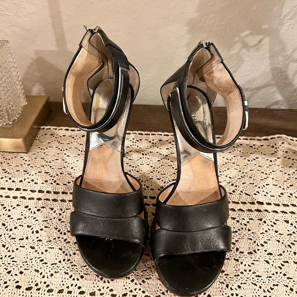 Michael Kors Black Ankle Strap Heels
